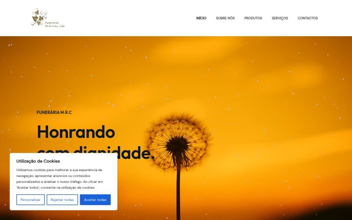 Screenshot of funerariamrc.com