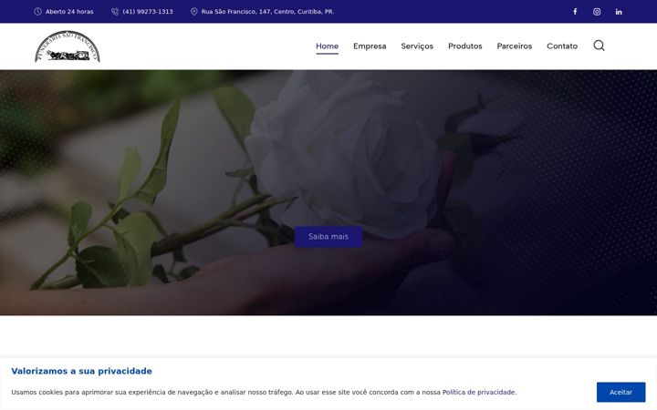 Screenshot of funerariasaofrancisco.net