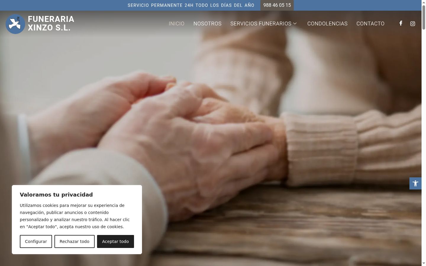 Capture d'écran de la bannière de consentement affichée avant toute interaction