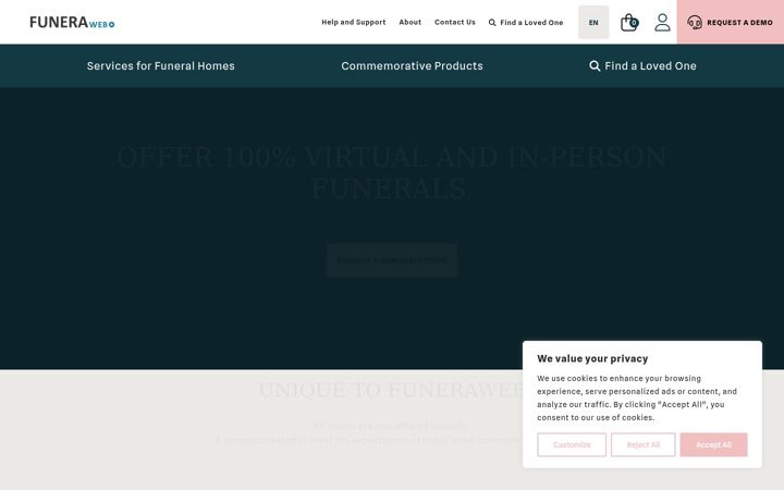 Screenshot of funeraweb.tv