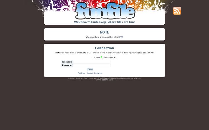 Screenshot of funfile.org