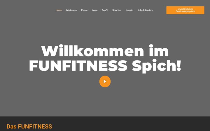 Snímek obrazovky funfitness-club.de