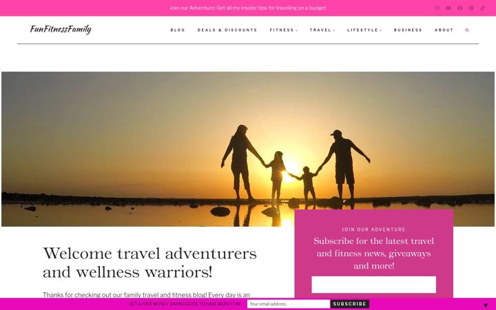 Screenshot of funfitnessfamily.com