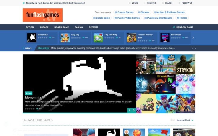 Screenshot of funflashgames.tv