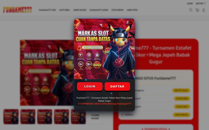 Screenshot of fungame777b.com