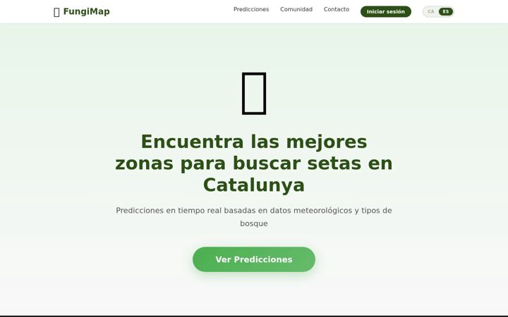 Screenshot of fungi-map.com