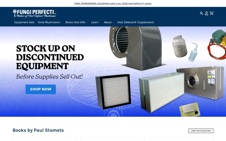 Screenshot of fungi.com