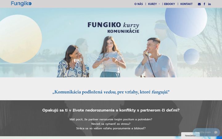 Snímek obrazovky fungiko.sk
