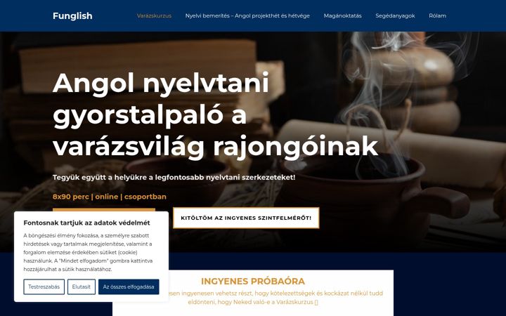 Screenshot of funglish.hu