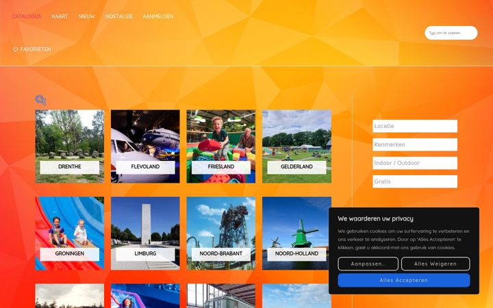 Screenshot of funguide.nl