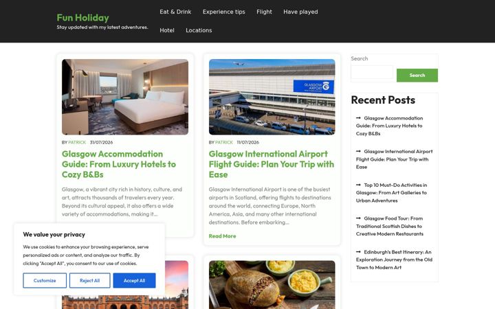 Screenshot of funholiday.net