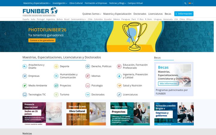 Screenshot of funiber.org