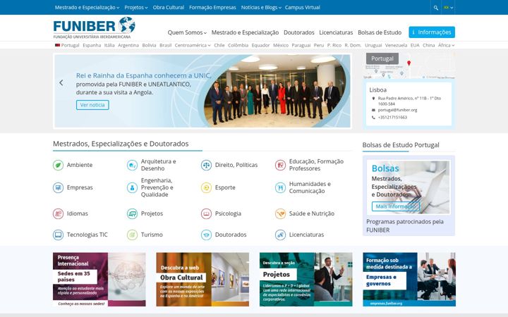 Screenshot van funiber.pt