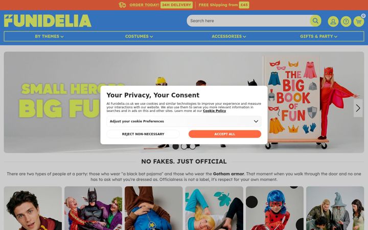 Screenshot of funidelia.co.uk