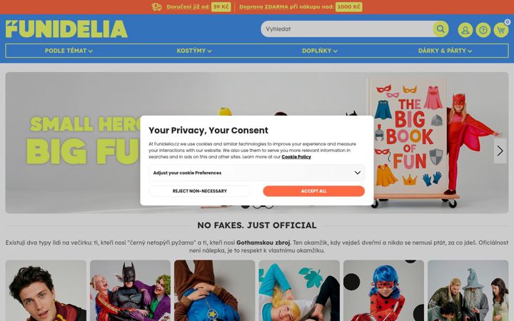 Screenshot of funidelia.cz
