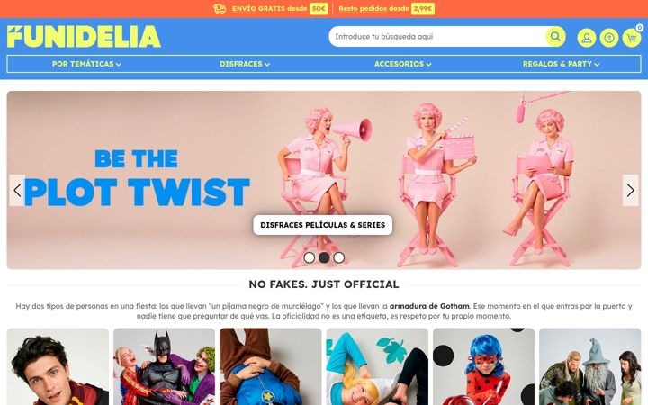 Kuvakaappaus sivustosta funidelia.es