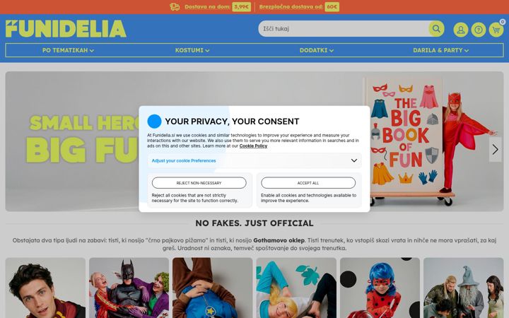 Screenshot of funidelia.si