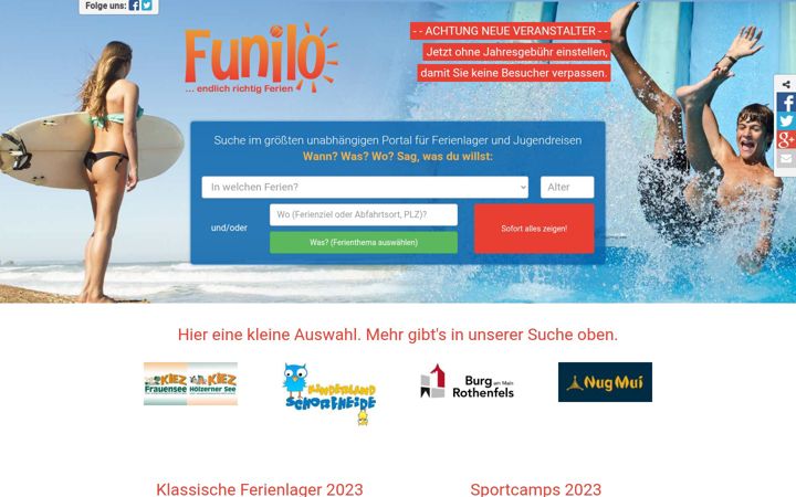 Screenshot of funilo.de