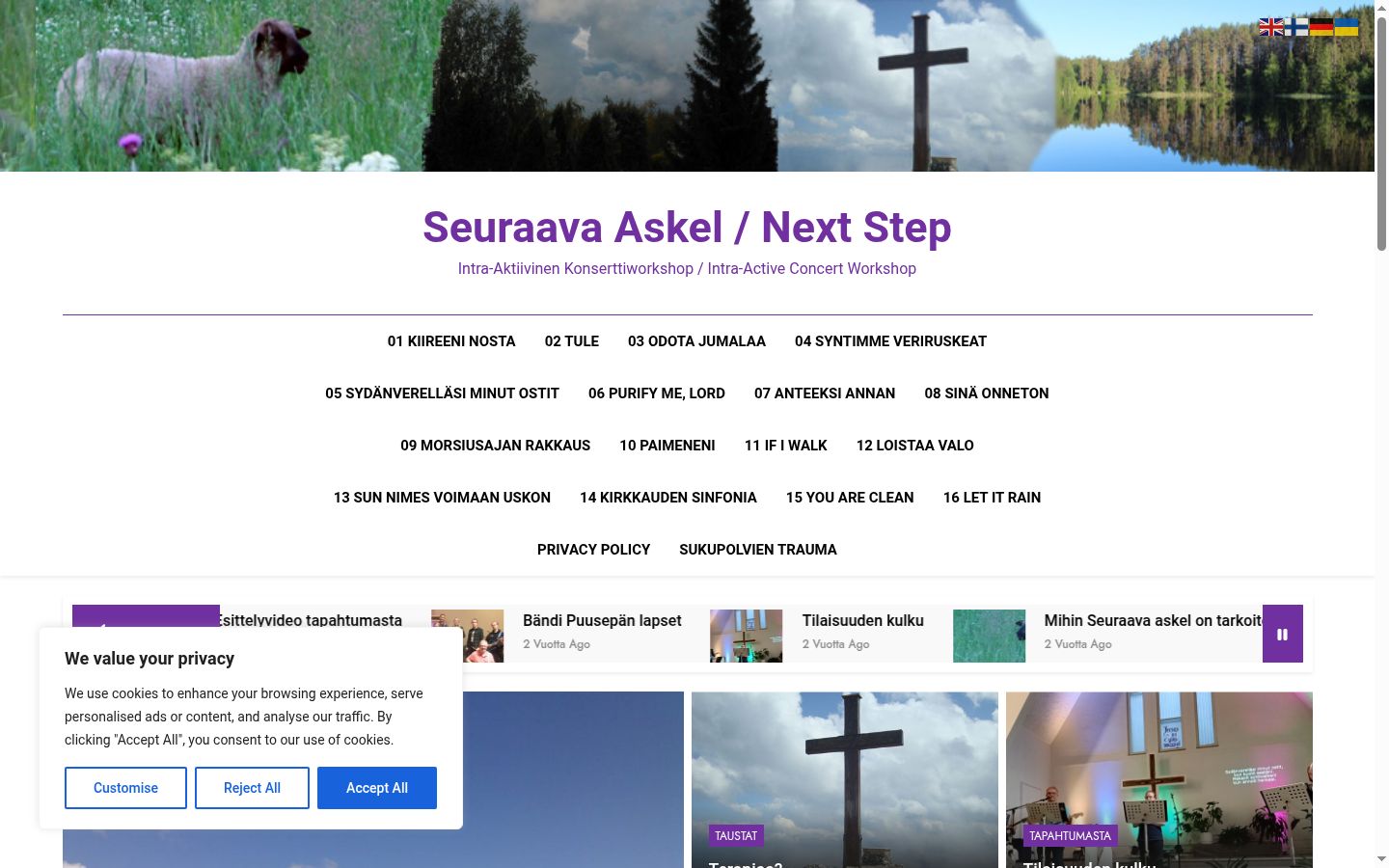 Snimka zaslona bannera za privolu prikazanog prije bilo kakve interakcije
