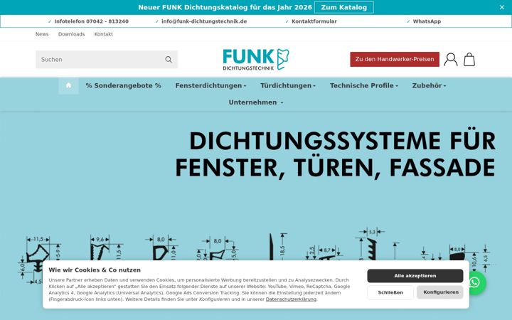 Screenshot of funk-dichtungstechnik.shop