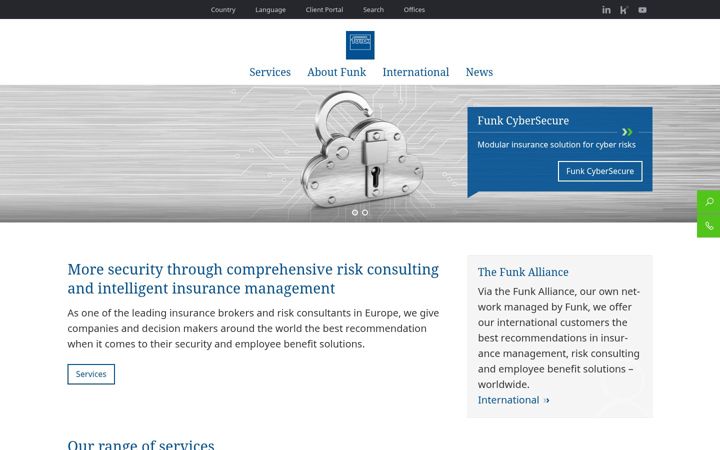 Screenshot of funk-gruppe.ch