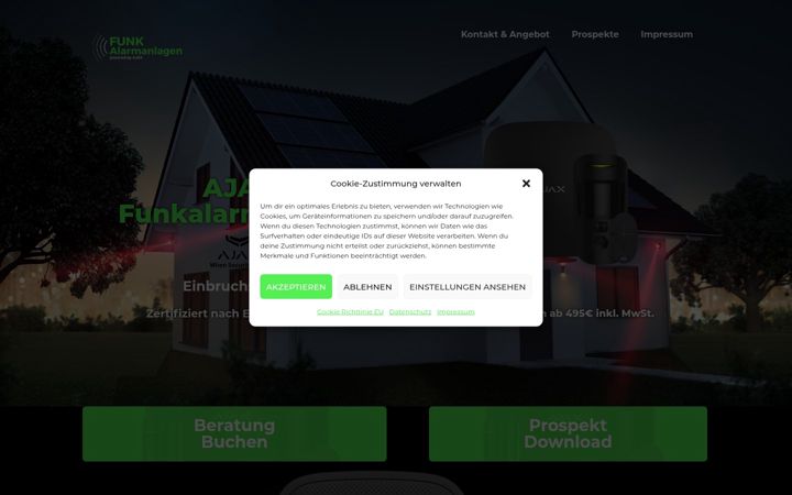 Screenshot of funkalarmanlage.online