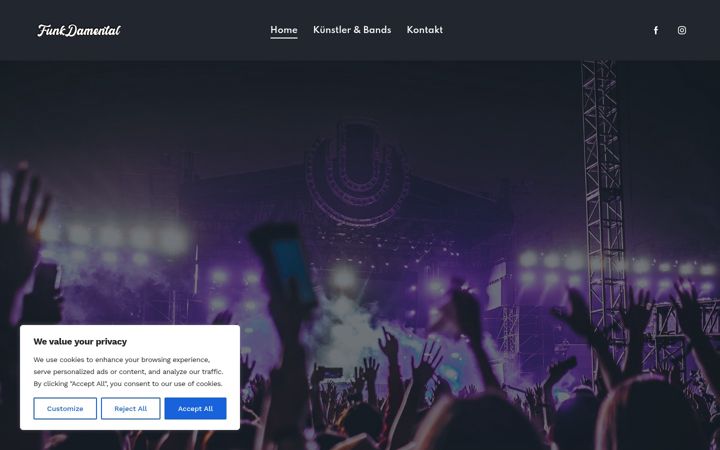 Screenshot of funkdamental-festival.de