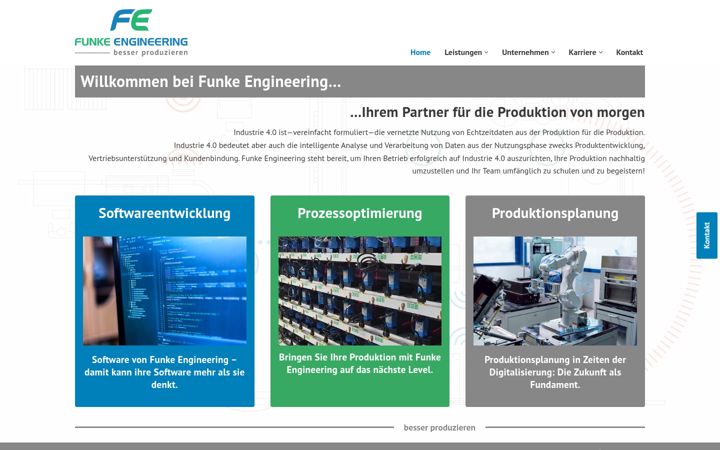 Screenshot of funke-engineering.de