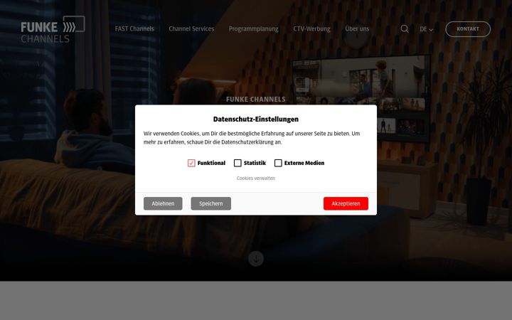 Screenshot of funkechannels.de
