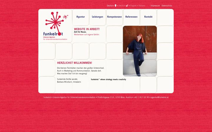 Screenshot of funkelrot.at