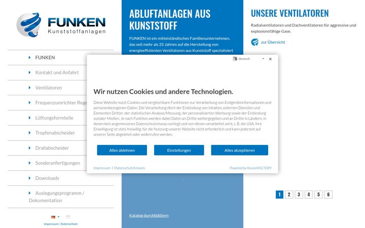 Screenshot of funken.de