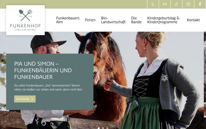 Screenshot of funkenhof.com