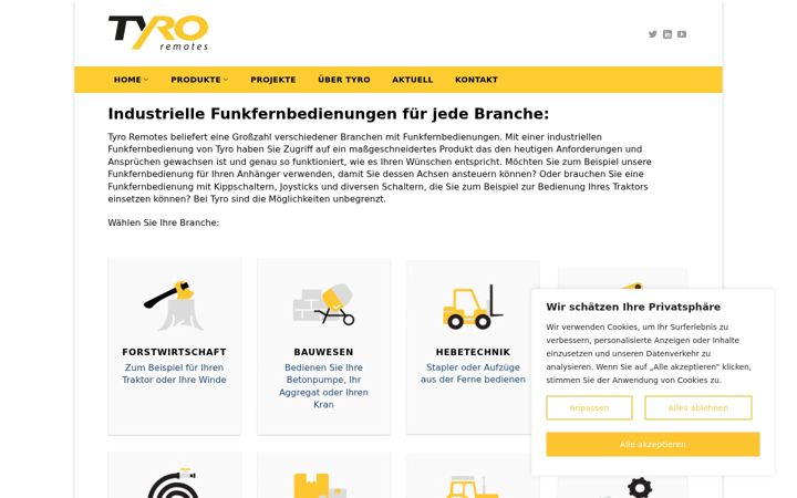 Screenshot of funkfernbedienung-industrie.de