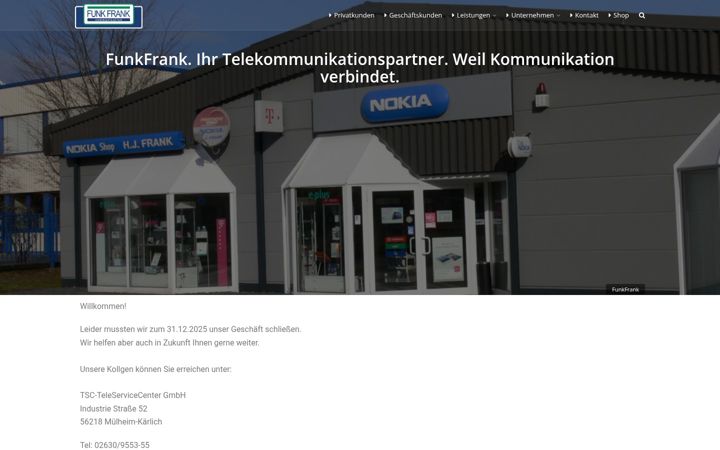 Screenshot of funkfrank.de