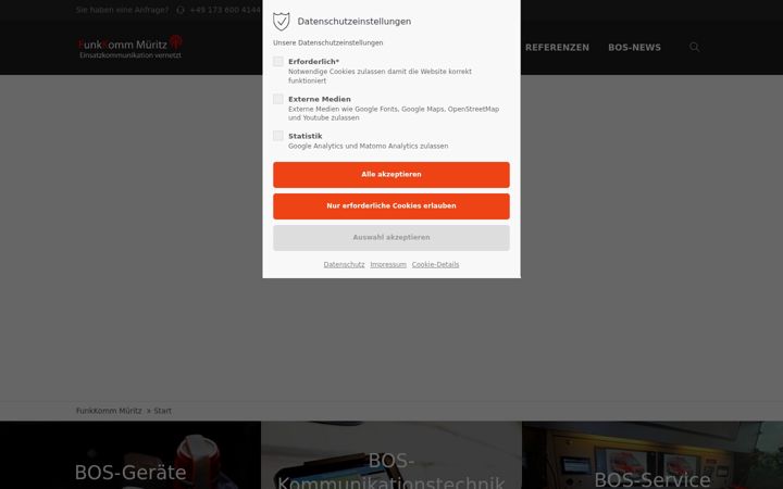 Screenshot of funkkomm-mueritz.de