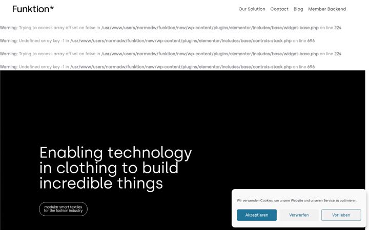 Screenshot of funktion.tech