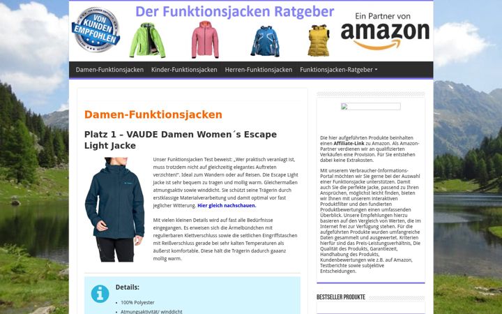 Screenshot of funktionsjacken-test.de