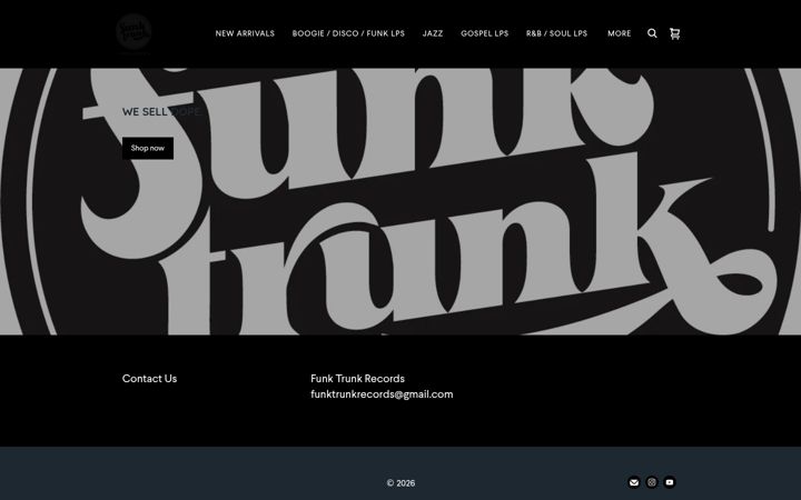 Screenshot of funktrunkrecords.com