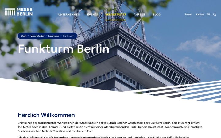 Screenshot of funkturm-messeberlin.de