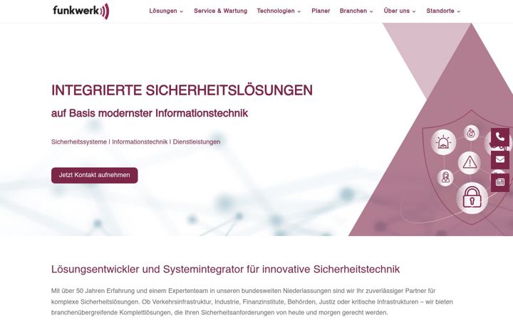 Screenshot of funkwerk-security.de