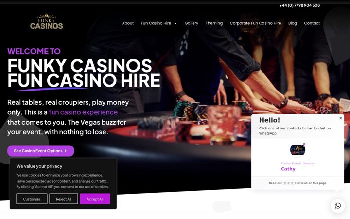 Snimka zaslona za funkycasinos.co.uk