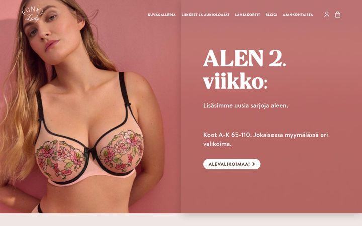 Snimka zaslona za funkylady.fi
