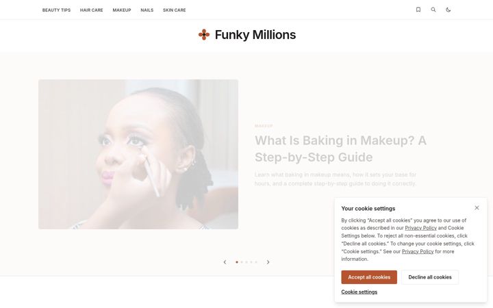 Screenshot of funkymillions.com