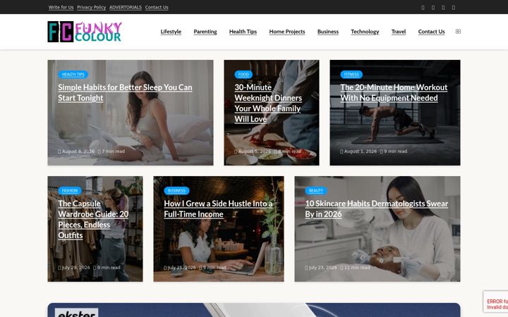 Screenshot of funkyscolour.com