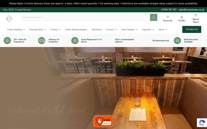Screenshot of funkytimber.co.uk