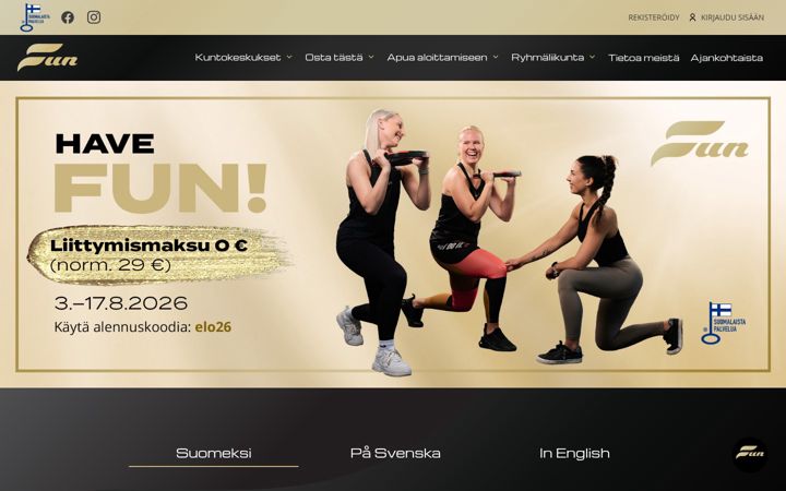 Snimka zaslona za funladiespietarsaari.fi