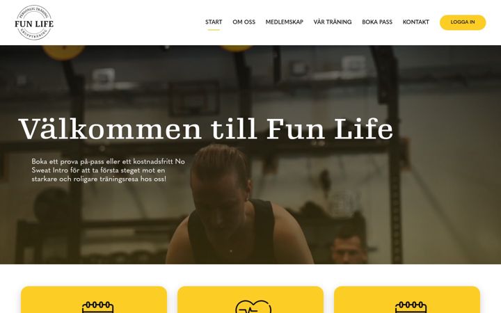 Screenshot of funlifeab.se