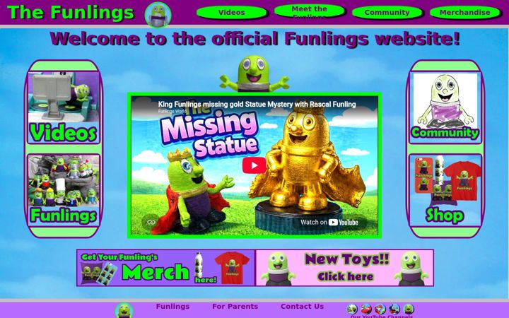 Screenshot of funlings.co.uk