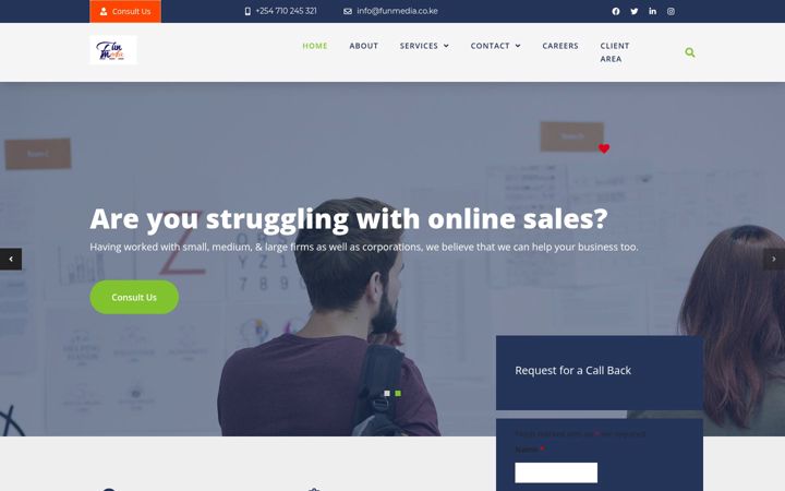 Screenshot of funmedia.co.ke