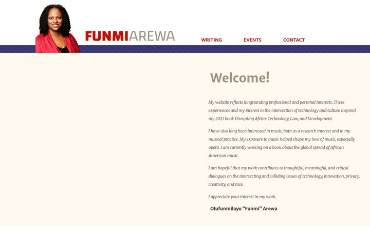 Screenshot of funmiarewa.com